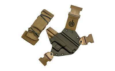 GunfightersINC Kenai Right Hand XDM 4 Gray Coyote Chest Holster