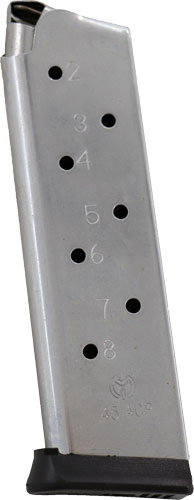 Metalform 1911 Government 45 ACP 8 Round Stainless Magazine