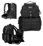 GPS TACTICAL RANGE BACKPACK - W/WAIST STRAP BLACK NYLON
