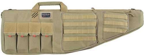 GPS Tactical AR Case 42 Inch Tan with External Handgun Holder Accessory