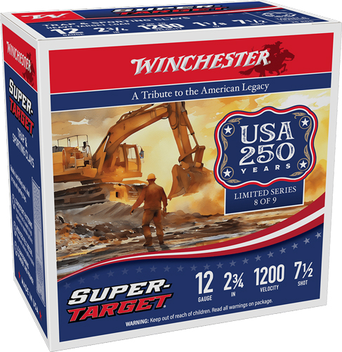 Winchester Target 12 Gauge 2-3/4 Inch 1-1/8oz Number 7.5 250 Round Shotgun Ammunition