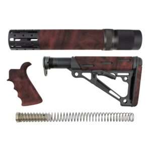 Hogue AR-15 M-16 Overmolded Grip Forend Collapsible Buttstock Red Lava Accessory Kit