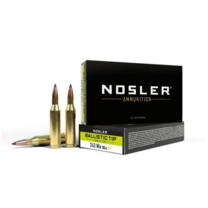 Nosler Ballistic Tip 243 Winchester 90 Grain Rifle Ammunition