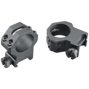 Weaver 4-Hole Tactical Picatinny Aluminum Scope Rings 1 Inch X-High Matte Black