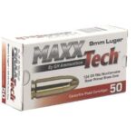 Maxxtech 9mm 124 Grain FMJ 50 Round Ammunition Box
