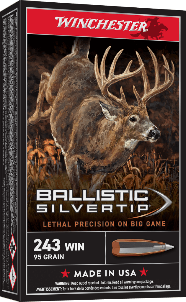 WINCHESTER BALLISTIC SILVERTIP 243WIN 95GR 20RD BX 200RD CASE