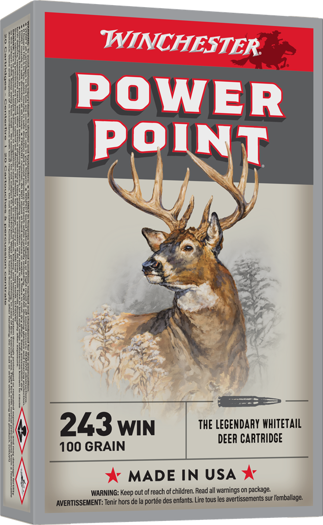 Winchester Super-X Power Point 243 Winchester 100 Grain Ammunition 20 Round Box