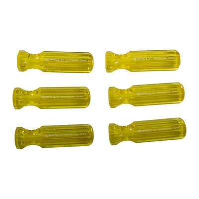 Brownells Molded Plastic Tool Handle 3.5 Inch Yellow Accessory 6 Pack
