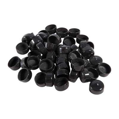 Brownells 1 Inch Black Vinyl Tube Cap 50 Pack Accessory