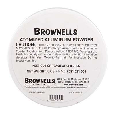 Brownells Atomized Aluminum Powder 5 Ounce Reloading Accessory