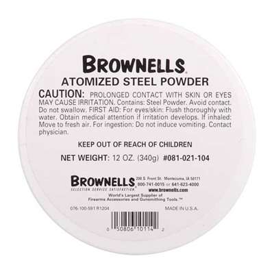 Brownells Atomized Steel Powder 12 Ounce Reloading Accessory