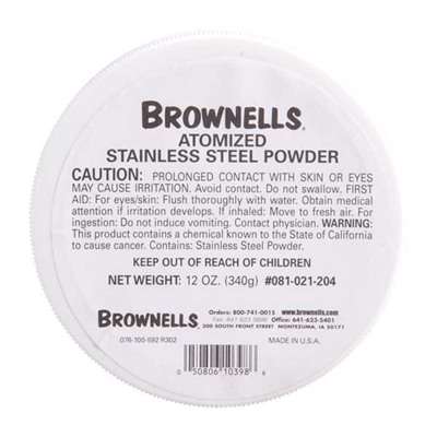 Brownells Atomized Stainless Steel Powder 12 Ounce Reloading Accessory
