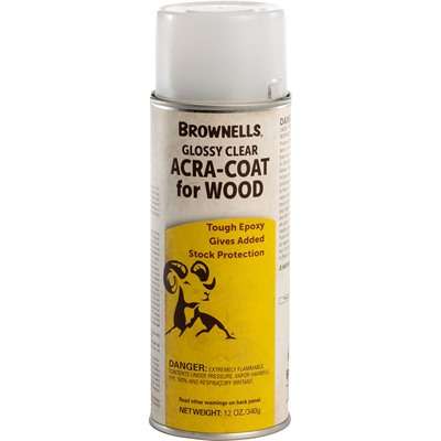 Brownells Acra-Coat for Wood Gloss Clear 12 Ounce Finishing Accessory