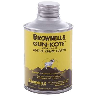 Brownells Gun-Kote Oven Cure Gun Finish 8 Ounce Matte Dark Earth Accessory