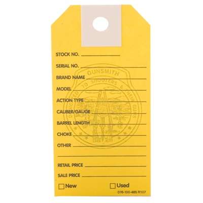 Brownells Gun Price Tags Yellow 1000 Pack Accessory