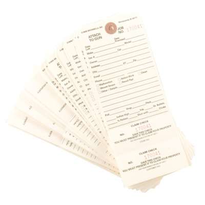 Brownells Double-Stub Claim Checks 1000 Pack Accessory