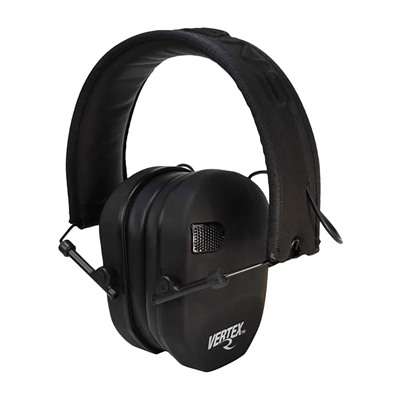 Radians Vertex Slim Low-Profile Black Electronic Earmuff