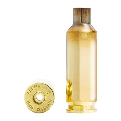 Alpha Munitions 6mm Dasher Small Rifle Primer Reloading Brass 100 Count