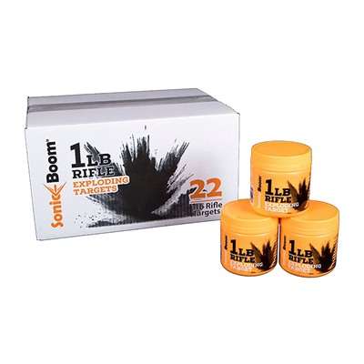Sonic Boom Exploding Rifle Target 1 Pound 22 Pack Canister