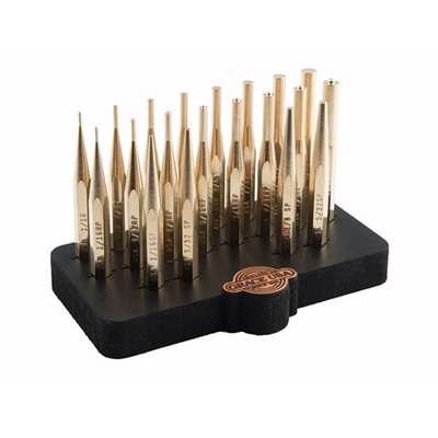 Grace USA 20 Piece Brass Punch Set with Bench Block Accessory