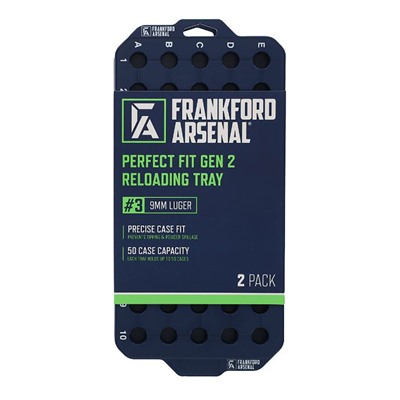 Frankford Arsenal #3 Perfect Fit Gen 2 9mm Luger 50 Round Reloading Tray 2 Pack
