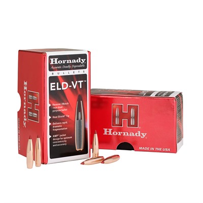 Hornady ELD-VT 6.5mm 143 Grain Polymer Tipped Boattail Reloading Bullet 100 Count