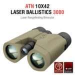 10X42MM LASER BALLISTIC RANGEFINDING BINO 3000M W/BLUETOOTH