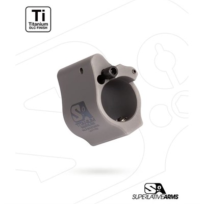 Superlative Arms AR-15 Solid Titanium Adjustable Gas Block 0.625 Inch Gray Accessory