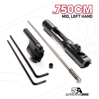 Superlative Arms AR-15 Adjustable Piston System with Clamp-On 0.750 Inch Gas Block Mid Length Left Hand Accessory