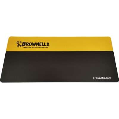 Brownells Non-Slip Bench Mat Desk Pad Dark Brown and Yellow Accessory