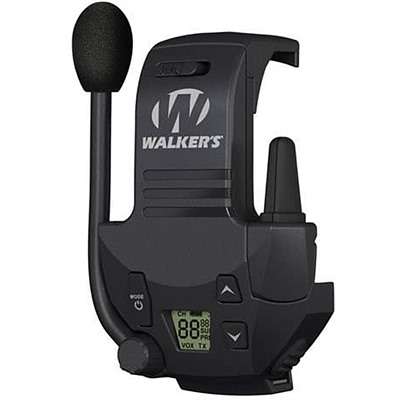 Walkers Razor Walkie Talkie Attachment with Bluetooth Black Electronic Earmuff