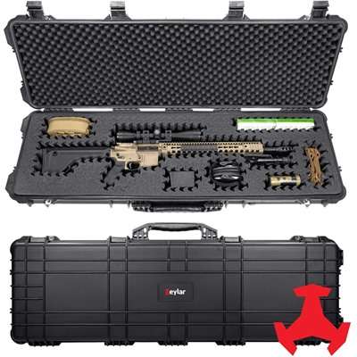 Eylar 48 Inch Hard Rifle Case with Ragar Foam Insert Black