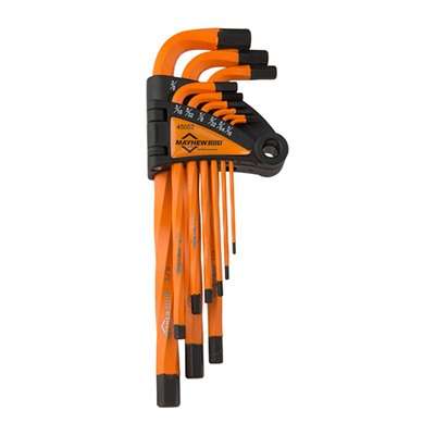 Mayhew Steel 9 Piece SAE Twisted Hex Key Allen Set Accessory