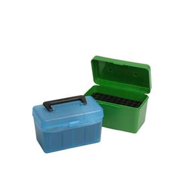 MTM Deluxe 50 Round Rifle Ammunition Box Green