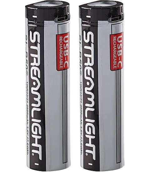 Streamlight SL-B50 Lithium Batteries 2 Pack Accessory
