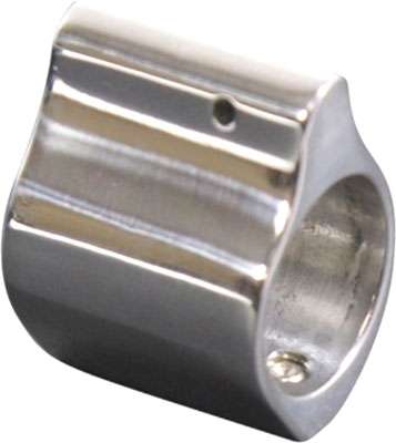 Guntec USA Low Profile Gas Block 0.750 Inch Diameter Polished Stainless Steel Accessory