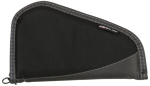 Allen 44411 Deluxe Handgun Case Black w/Gray Trim, Foam Padding, Non-Absorbent Lining & Lockable Zipper 11″ L