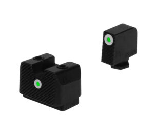 Rival Arms RA4B231G In-Line MOS Night Sights for G17/G19 Green Tritium White Outline Front Sight-Green Tritium White Outline Rear Sight