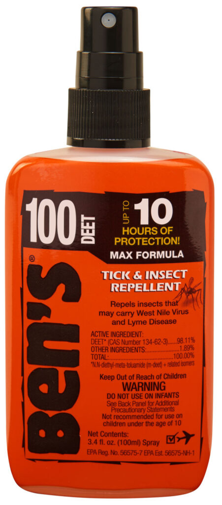 Ben's 00067080 100 Odorless Scent 3.40oz Spray Repels Ticks & Biting Insects Effective Up to 10 hrs