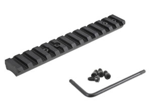 Ruger 90674 Picatinny Rail Black Anodized Aluminum Fits Ruger American Rimfire 0 MOA