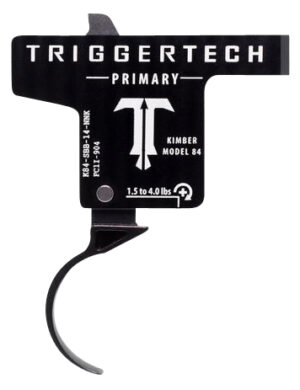 TriggerTech K84SBB14NNK Primary Single-Stage Curved Trigger with 1.50-4 lbs Draw Weight & Black PVD Finish for Kimber M84