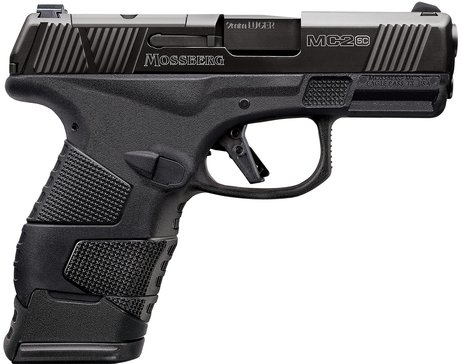 Mossberg 89025 MC2sc Sub-Compact 9mm Luger 3.40" 14+1,11+1 Matte Black DLC Stainless Steel with Optics Cut Aggressive Textured Black Polymer Grip (No Safety) 1 Mossberg 89025 MC2sc Sub-Compact 9mm Luger 3.40" 14+1,11+1 Matte Black DLC Stainless Steel with Optics Cut Aggressive Textured Black Polymer Grip (No Safety)