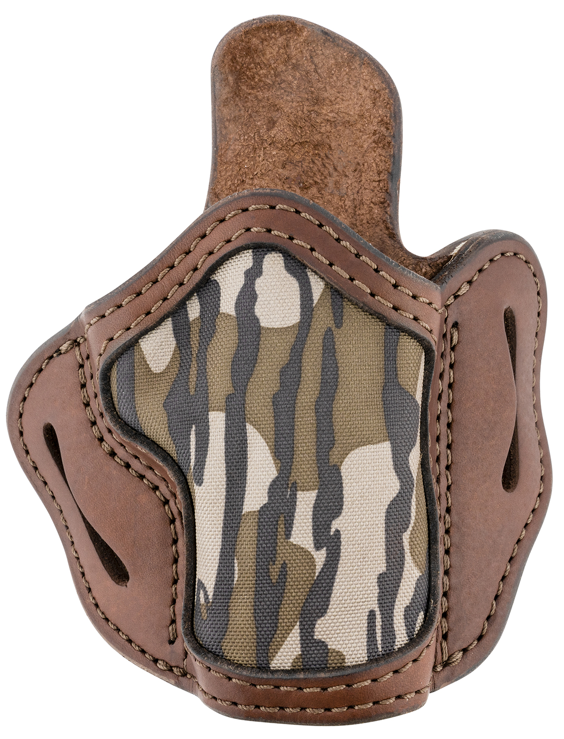 1791 Gunleather BH2.4S Optic Ready Outside Waistband Belt Slide Holster 1 1791 Gunleather MOBH24SBRWR BH2.4S Optic Ready OWB Size 2.4S Brown/Mossy Oak Leather Belt Slide Fits FN 509/H&K VP9SK Right Hand