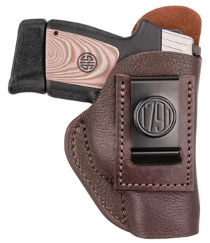 1791 Gunleather FCD3BRWL Fair Chase IWB Size 03 Classic Brown Deer Hide Belt Clip Compatible w/Ruger LC9/Glock 42/43/43X Left Hand