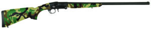Charles Daly 930336 101  Compact 410 Bore Break Open 3" 1rd 26" Black Steel Single Shot Barrel & Receiver, Fixed Woodland Camo Synthetic Stock, Beretta/Benelli Mobil Choke System