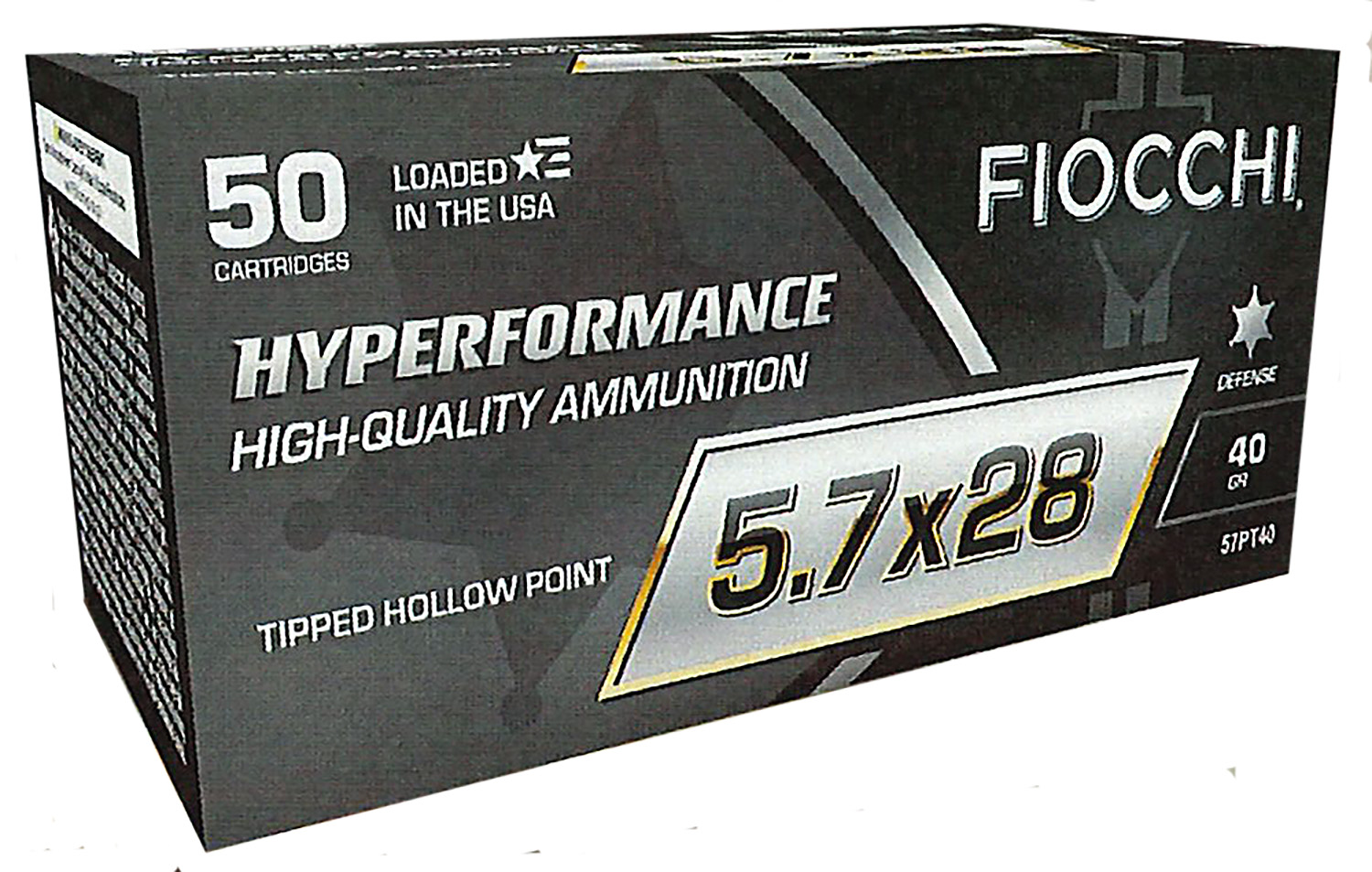 Fiocchi Hyperformance 5.7x28mm 40 Grain Hollow Point Ammunition 1 Fiocchi Hyperformance 5.7x28mm 40 Grain Hollow Point Ammunition