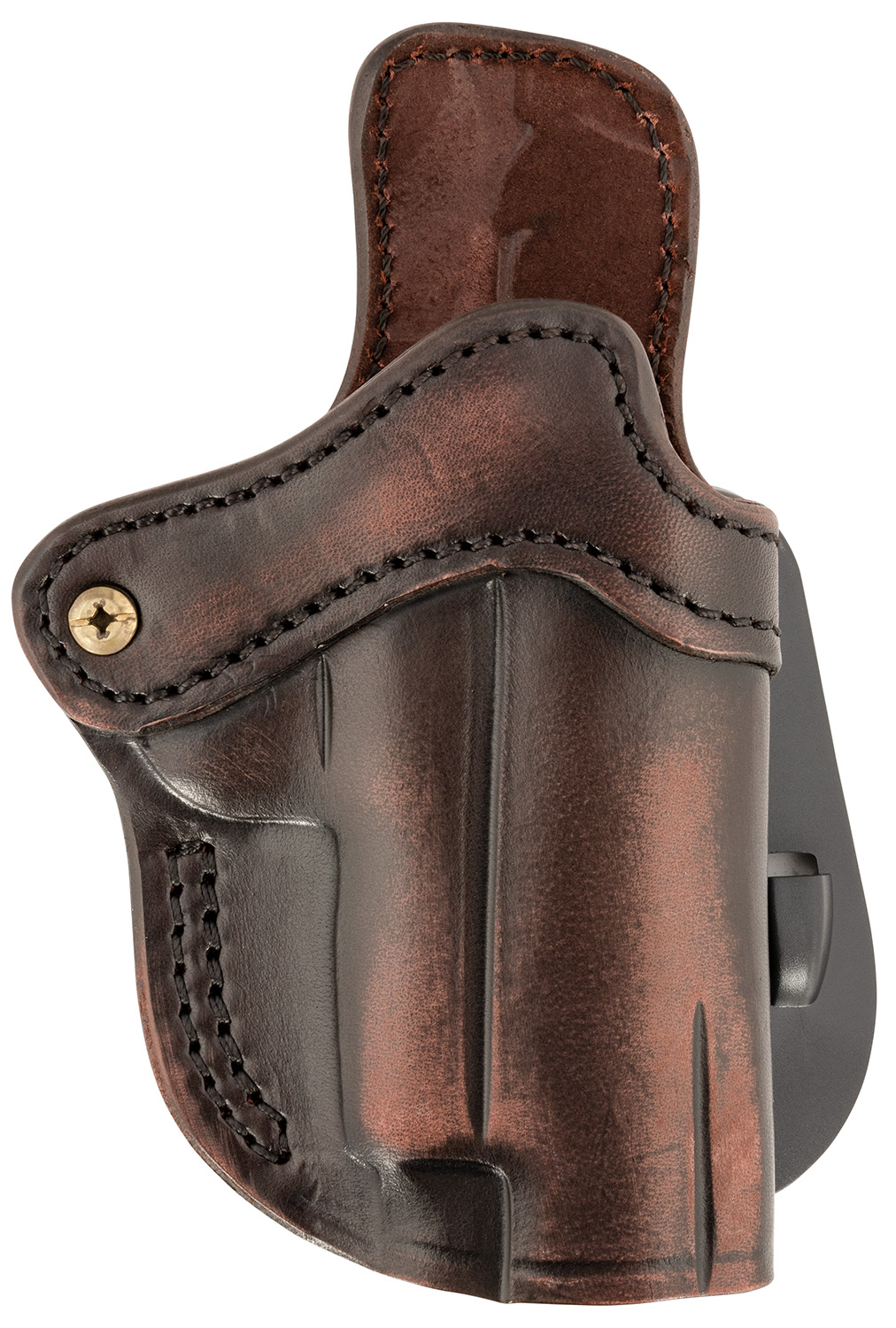 1791 Gunleather Optic Ready Paddle Holster 1 1791 Gunleather ORPDH23VTGR Paddle Holster Optic Ready OWB Size 2.3 Vintage Leather Paddle Fits Glock 17 Fits Walther PPQ Right Hand