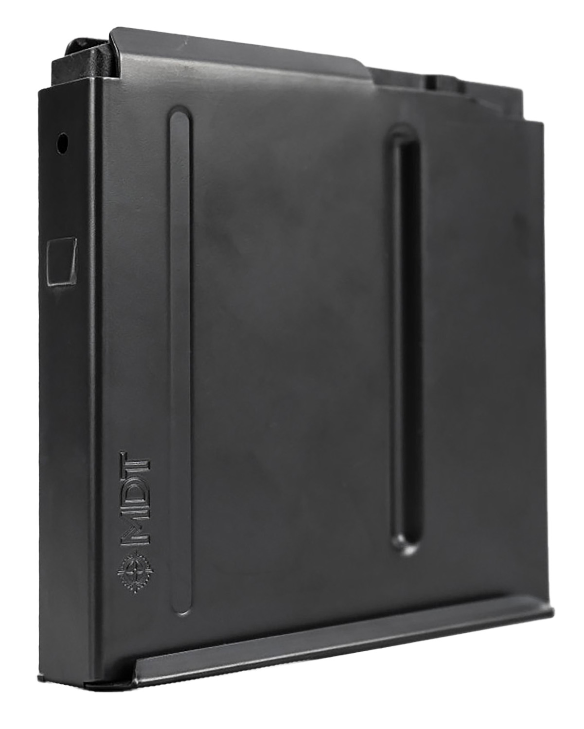 MDT AICS 300 PRC 5 Round Black Magazine 1 Mdt Sporting Goods Inc 105123BLK AICS Magazine 5rd Extended 300 PRC Long Action Magnum (CIP 3.80" L) Black Steel