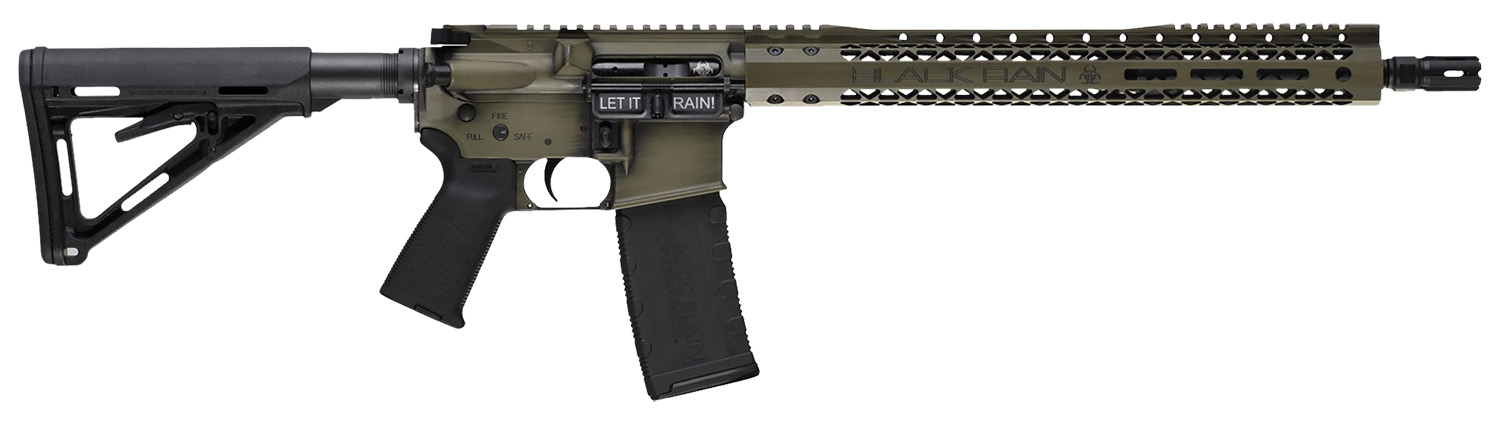Black Rain Ordnance BROWTPBGB Spec 15+ We The People 5.56x45mm NATO 30+1 16", Green Battleworn with Deep Engraving, 15" Slim M-LOK, Magpul Grip/Carbine Stock, Castle Flash Hider 1 Black Rain Ordnance BROWTPBGB Spec 15+ We The People 5.56x45mm NATO 30+1 16", Green Battleworn with Deep Engraving, 15" Slim M-LOK, Magpul Grip/Carbine Stock, Castle Flash Hider