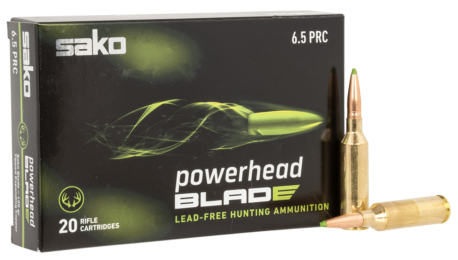 Sako Tikka PowerHead Blade 6.5 PRC 120 Grain Ammunition 1 SAKO (TIKKA) JASPHB65PRC120B PowerHead Blade 6.5PRC 120gr 20 Per Box/10 Case